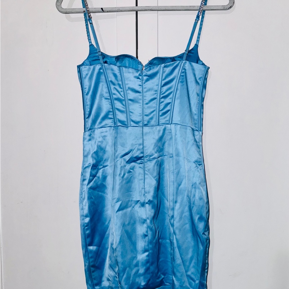 Oh Polly Embellished Satin Corset Mini Dress - Picture 9 of 11